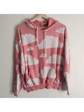 Big Bud Pink Cloud Hoodie S Soft Pullover Sweatshirt w Pocket